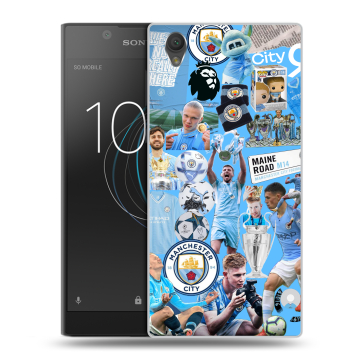 Пластиковый чехол на Sony Xperia L1 с принтом Man City Манчестер Сити Пластиковый чехол на Sony Xperia L1 с принтом Man City Манчестер Сити