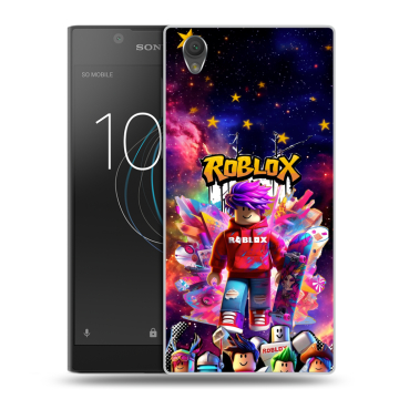 Пластиковый чехол на Sony Xperia L1 с принтом Roblox Роблокс