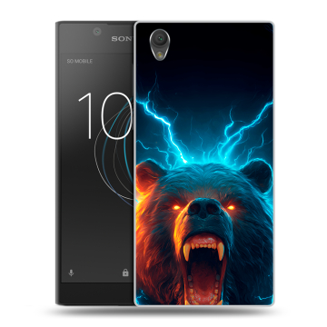 Пластиковый чехол на Sony Xperia L1 с принтом Медведь Пластиковый чехол на Sony Xperia L1 с принтом Медведь