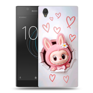 Пластиковый чехол на Sony Xperia L1 с принтом Labubu Лабубу Пластиковый чехол на Sony Xperia L1 с принтом Labubu Лабубу
