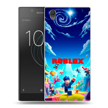 Пластиковый чехол на Sony Xperia L1 с принтом Roblox Роблокс