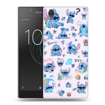 Пластиковый чехол на Sony Xperia L1 с принтом Лило и Стич Пластиковый чехол на Sony Xperia L1 с принтом Лило и Стич