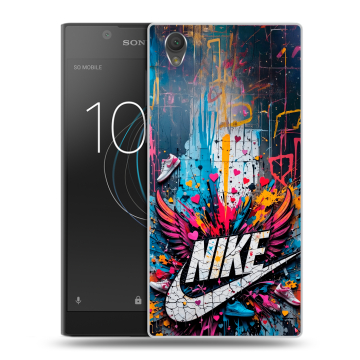 Пластиковый чехол на Sony Xperia L1 с принтом Nike Найк