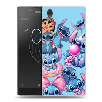 Пластиковый чехол на Sony Xperia L1 с принтом Лило и Стич Пластиковый чехол на Sony Xperia L1 с принтом Лило и Стич