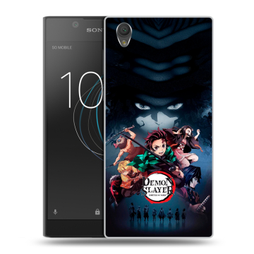 Пластиковый чехол на Sony Xperia L1 с принтом Demon Slayer Клинок рассекающий демонов