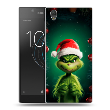 Пластиковый чехол на Sony Xperia L1 с принтом Гринч Новый год Рождество Пластиковый чехол на Sony Xperia L1 с принтом Гринч Новый год Рождество