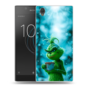 Пластиковый чехол на Sony Xperia L1 с принтом Новый год гринч Пластиковый чехол на Sony Xperia L1 с принтом Новый год гринч