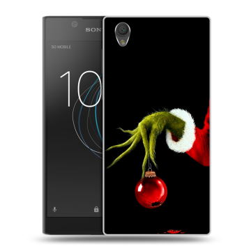 Пластиковый чехол на Sony Xperia L1 с принтом Новый год Гринч Пластиковый чехол на Sony Xperia L1 с принтом Новый год Гринч