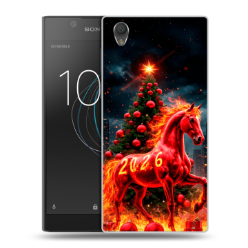 Пластиковый чехол на Sony Xperia L1 с принтом Новый год Пластиковый чехол на Sony Xperia L1 с принтом Новый год