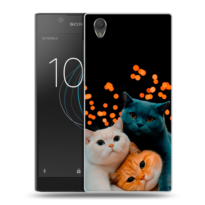 Пластиковый чехол на Sony Xperia L1 с принтом Кошки Пластиковый чехол на Sony Xperia L1 с принтом Кошки