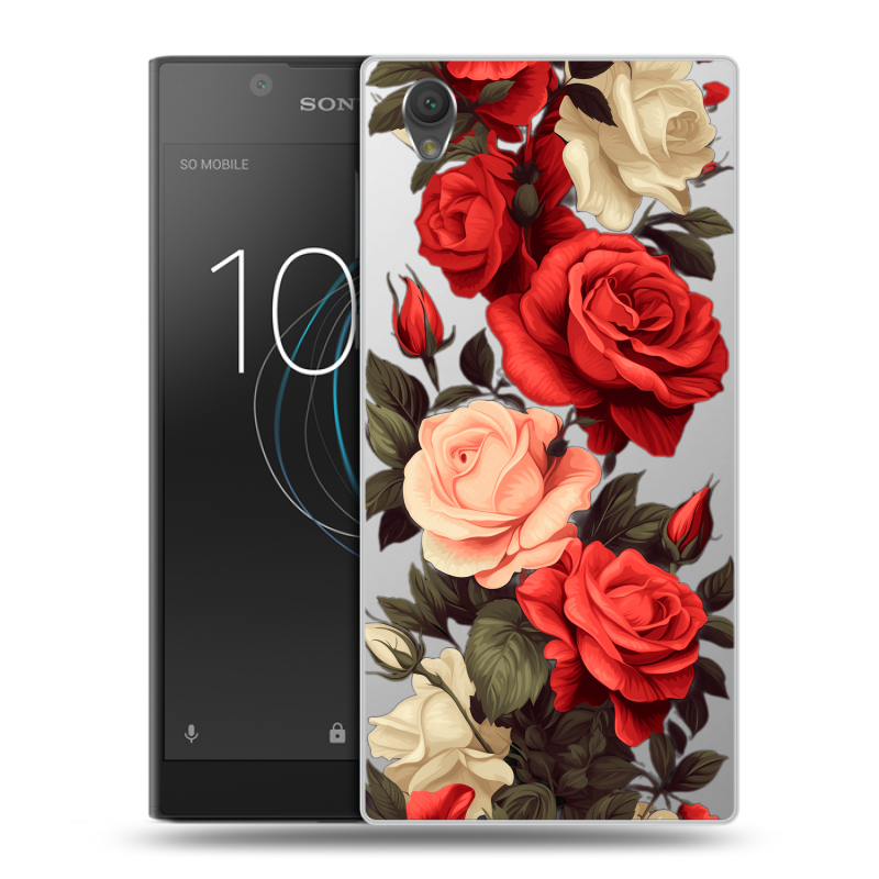 Пластиковый чехол на Sony Xperia L1 с принтом Розы Пластиковый чехол на Sony Xperia L1 с принтом Розы