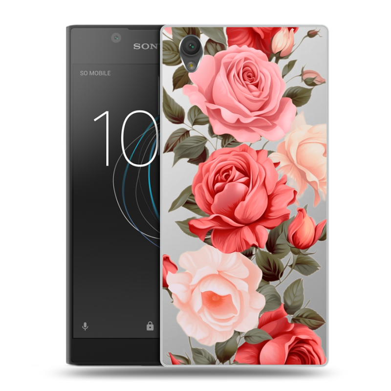 Пластиковый чехол на Sony Xperia L1 с принтом Розы Пластиковый чехол на Sony Xperia L1 с принтом Розы