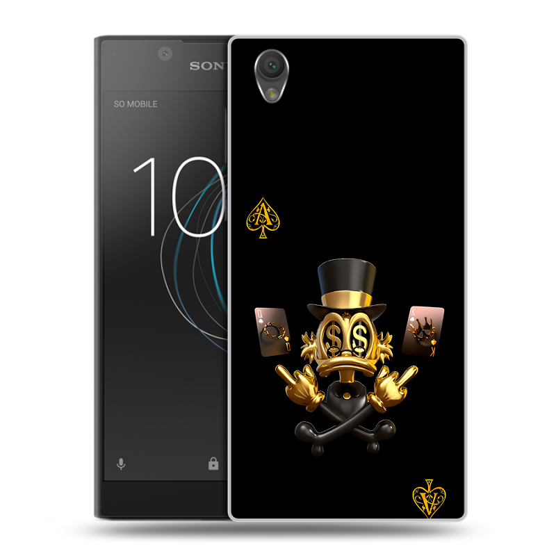 Пластиковый чехол на Sony Xperia L1 с принтом Золотой скрудж макдак Пластиковый чехол на Sony Xperia L1 с принтом Золотой скрудж макдак