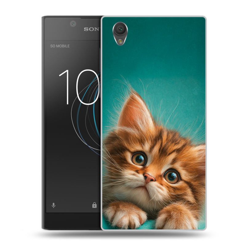 Пластиковый чехол на Sony Xperia L1 с принтом котенок Пластиковый чехол на Sony Xperia L1 с принтом котенок