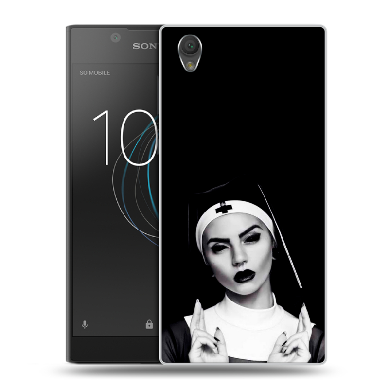 Пластиковый чехол на Sony Xperia L1 с принтом монашка Пластиковый чехол на Sony Xperia L1 с принтом монашка