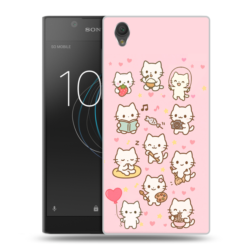 Пластиковый чехол на Sony Xperia L1 с принтом Hello Kitty Хелоу Кити Пластиковый чехол на Sony Xperia L1 с принтом Hello Kitty Хелоу Кити