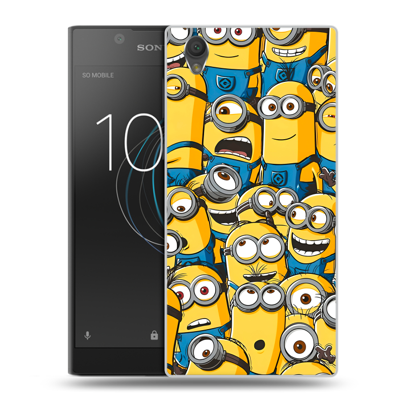 Пластиковый чехол на Sony Xperia L1 с принтом Миньоны Пластиковый чехол на Sony Xperia L1 с принтом Миньоны