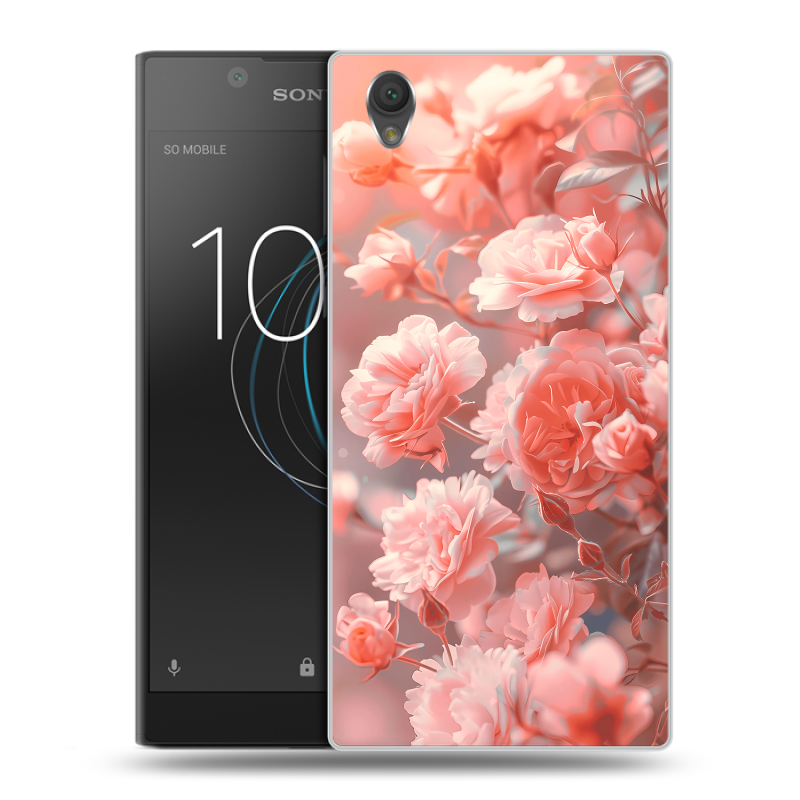 Пластиковый чехол на Sony Xperia L1 с принтом Розы цветы Пластиковый чехол на Sony Xperia L1 с принтом Розы цветы