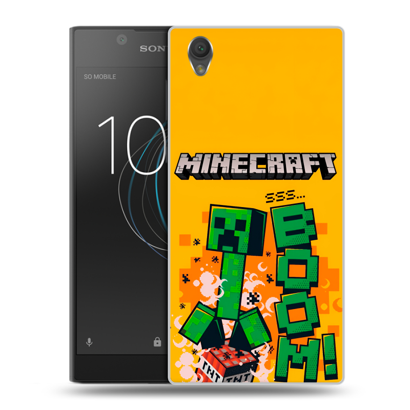 Пластиковый чехол на Sony Xperia L1 с принтом Майнкрафт Minecraft Пластиковый чехол на Sony Xperia L1 с принтом Майнкрафт Minecraft