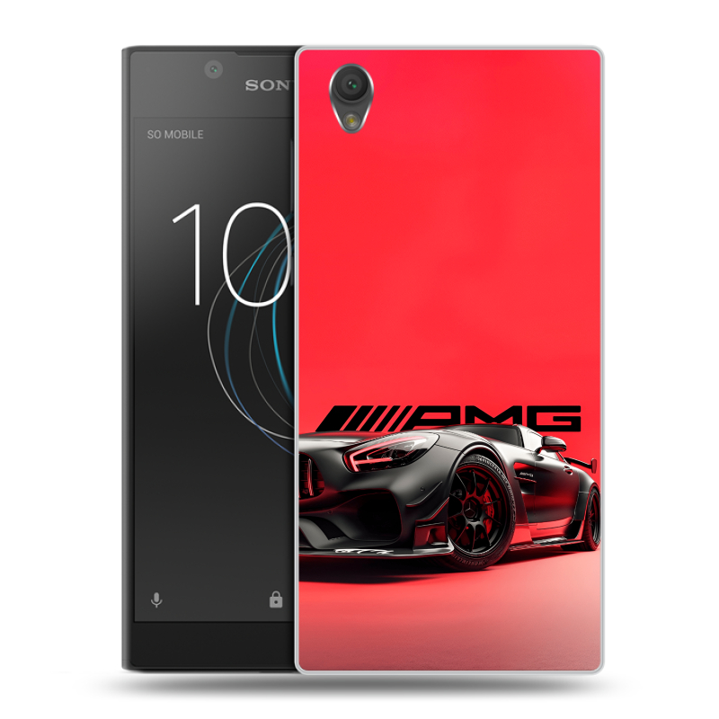 Пластиковый чехол на Sony Xperia L1 с принтом Мерседес Mercedes AMG Пластиковый чехол на Sony Xperia L1 с принтом Мерседес Mercedes AMG
