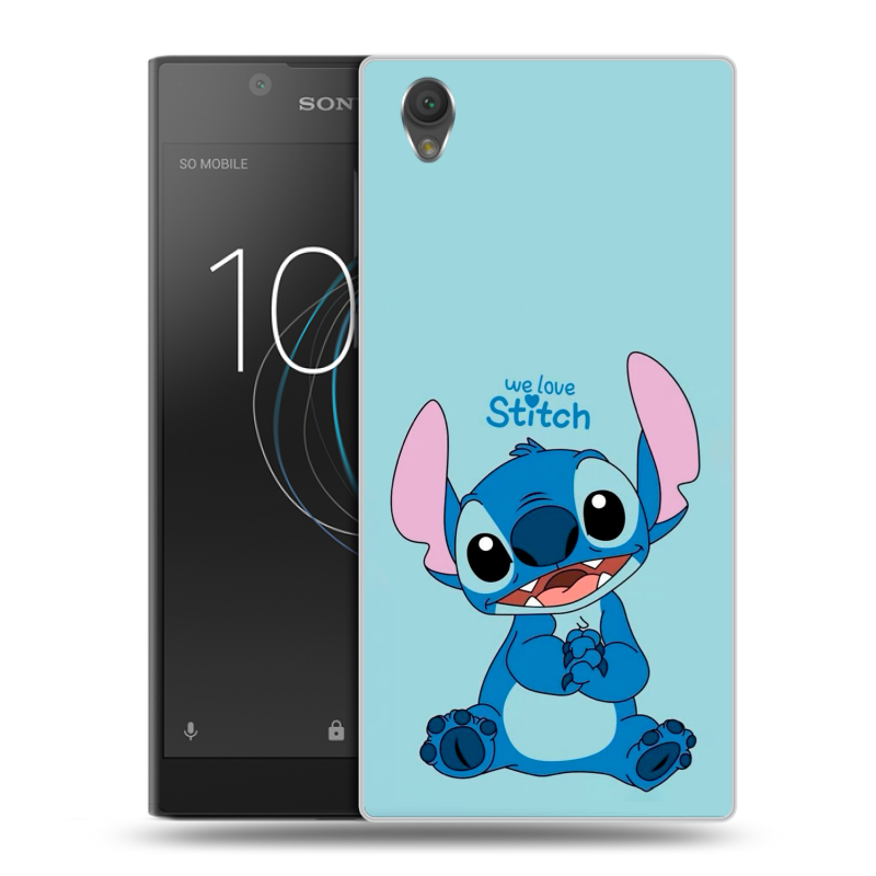 Пластиковый чехол на Sony Xperia L1 с принтом Лило и Стич Пластиковый чехол на Sony Xperia L1 с принтом Лило и Стич