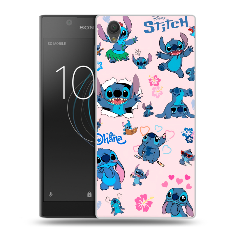 Пластиковый чехол на Sony Xperia L1 с принтом Лило и Стич Пластиковый чехол на Sony Xperia L1 с принтом Лило и Стич