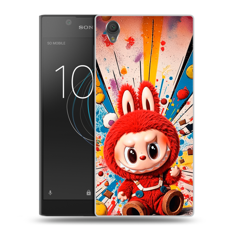 Пластиковый чехол на Sony Xperia L1 с принтом Labubu Лабубу Пластиковый чехол на Sony Xperia L1 с принтом Labubu Лабубу
