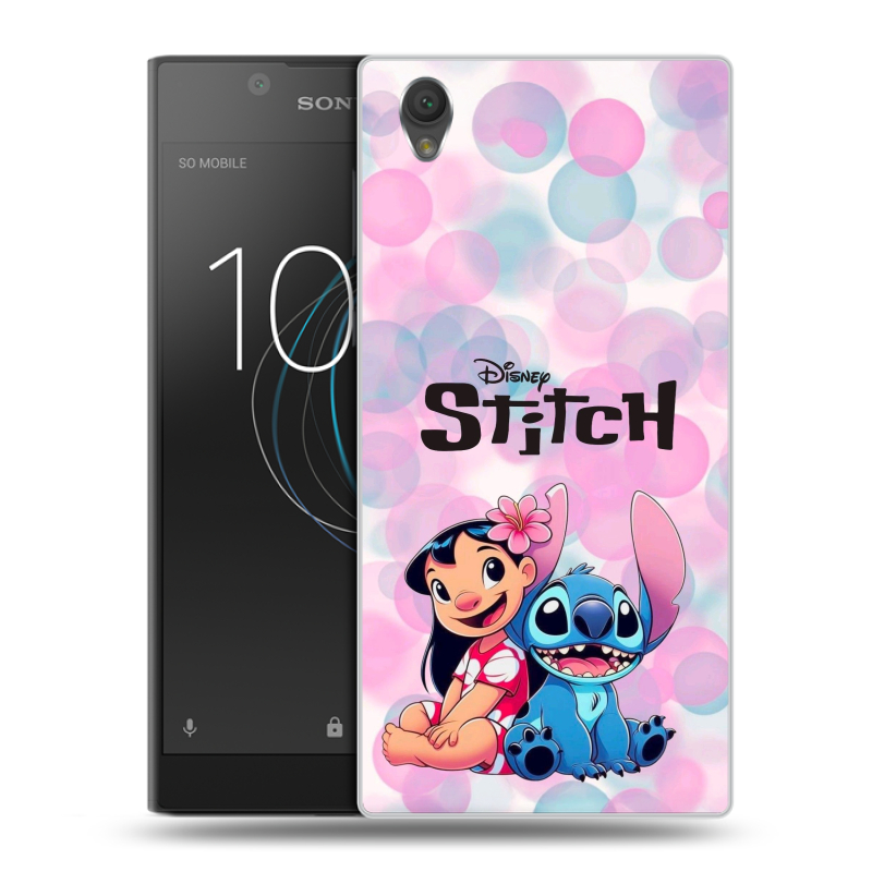 Пластиковый чехол на Sony Xperia L1 с принтом Лило и Стич Пластиковый чехол на Sony Xperia L1 с принтом Лило и Стич