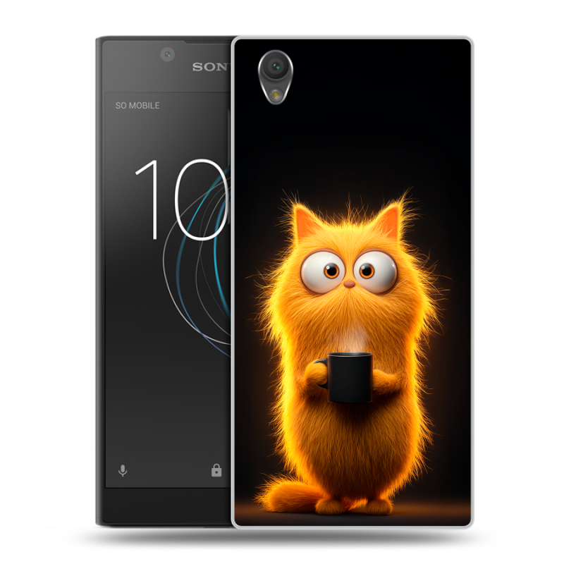 Пластиковый чехол на Sony Xperia L1 с принтом Смешной кот Пластиковый чехол на Sony Xperia L1 с принтом Смешной кот