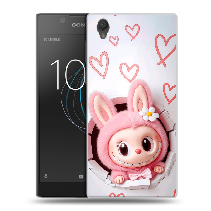 Пластиковый чехол на Sony Xperia L1 с принтом Labubu Лабубу Пластиковый чехол на Sony Xperia L1 с принтом Labubu Лабубу