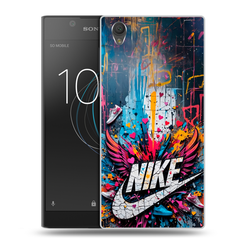 Пластиковый чехол на Sony Xperia L1 с принтом Nike Найк Пластиковый чехол на Sony Xperia L1 с принтом Nike Найк