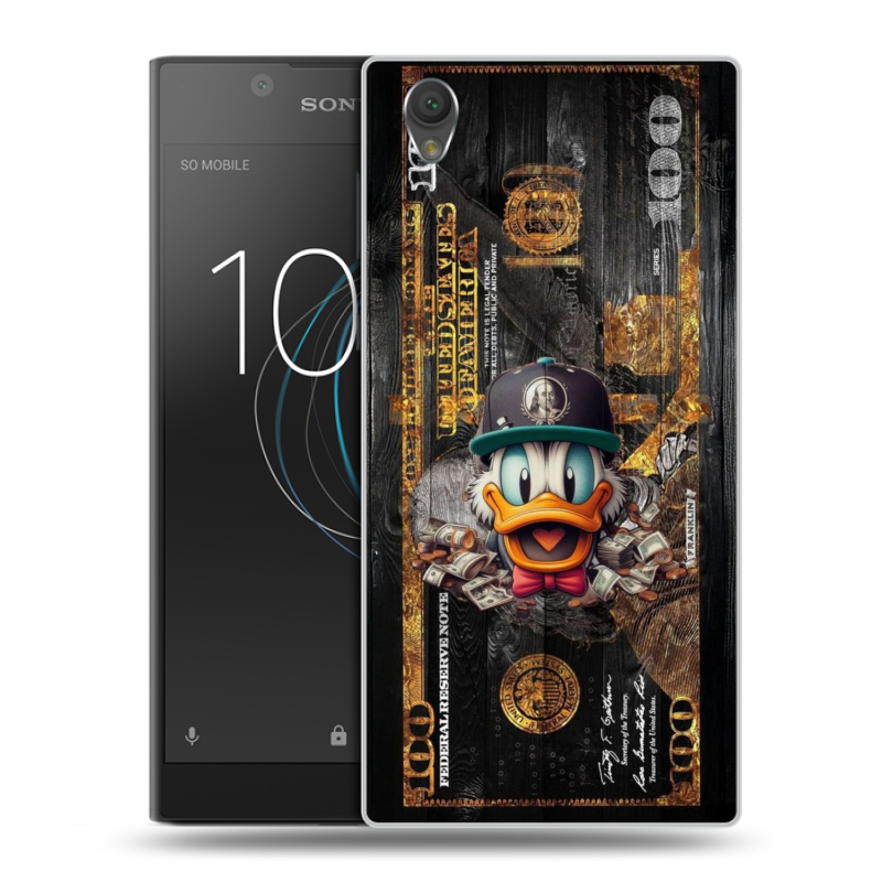 Пластиковый чехол на Sony Xperia L1 с принтом Дональд Дак Доллар Пластиковый чехол на Sony Xperia L1 с принтом Дональд Дак Доллар