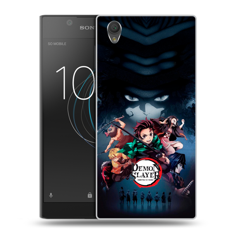 Пластиковый чехол на Sony Xperia L1 с принтом Demon Slayer Клинок рассекающий демонов Пластиковый чехол на Sony Xperia L1 с принтом Demon Slayer Клинок рассекающий демонов