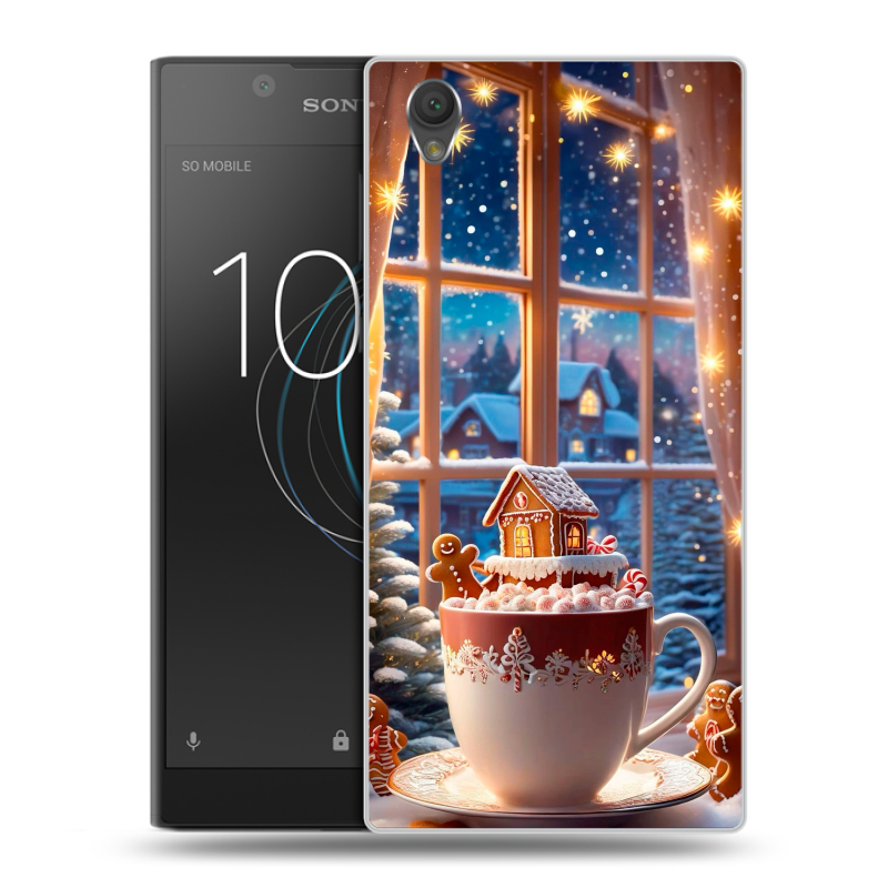 Пластиковый чехол на Sony Xperia L1 с принтом Новый год Пластиковый чехол на Sony Xperia L1 с принтом Новый год