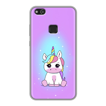 Силиконовый чехол на Huawei P10 Lite с принтом Единорог Силиконовый чехол на Huawei P10 Lite с принтом Единорог