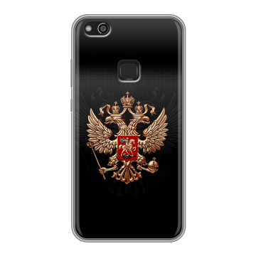Силиконовый чехол на Huawei P10 Lite с принтом Герб России Силиконовый чехол на Huawei P10 Lite с принтом Герб России