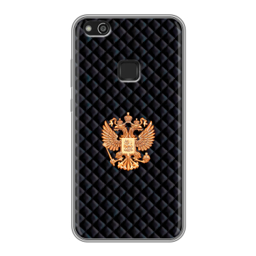 Силиконовый чехол на Huawei P10 Lite с принтом Герб России принт