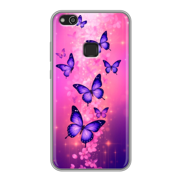 Силиконовый чехол на Huawei P10 Lite с принтом Бабочки Силиконовый чехол на Huawei P10 Lite с принтом Бабочки