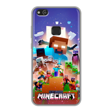 Силиконовый чехол на Huawei P10 Lite с принтом Майнкрафт Minecraft