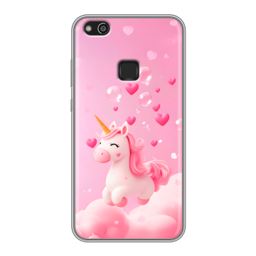 Силиконовый чехол на Huawei P10 Lite с принтом Единорог