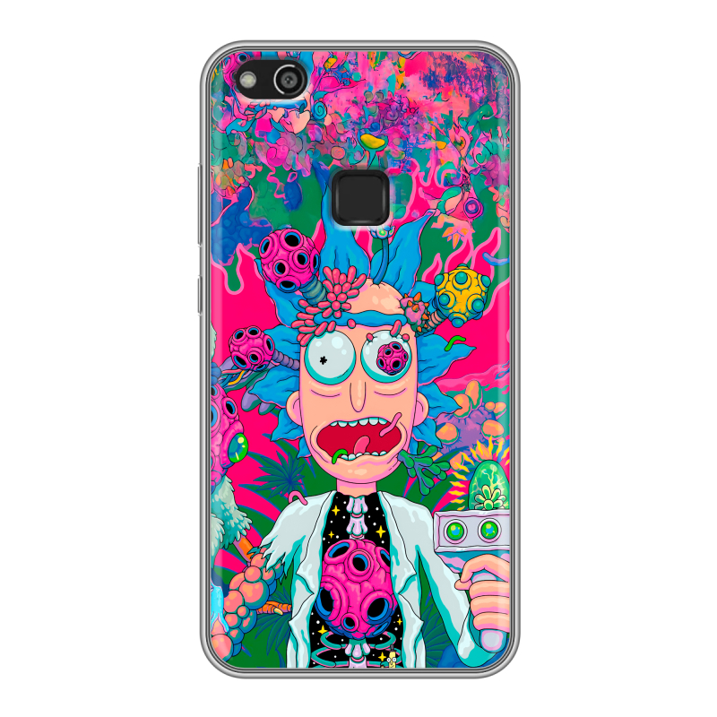 Силиконовый противоударный чехол на Huawei P10 Lite с принтом Рик и Морти Rick Morty Силиконовый противоударный чехол на Huawei P10 Lite с принтом Рик и Морти Rick Morty