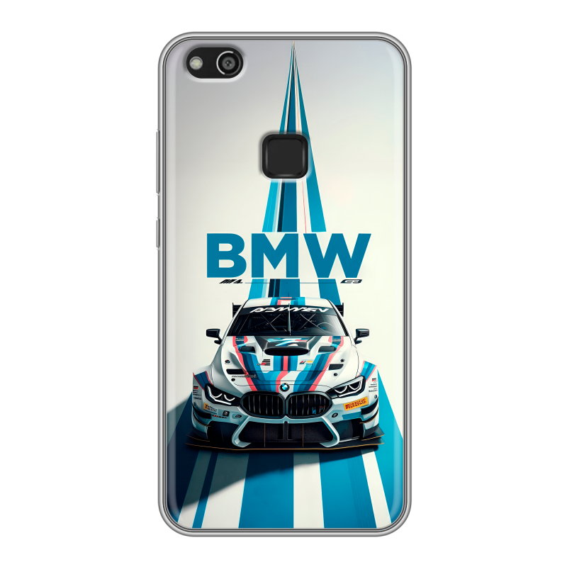 Силиконовый чехол на Huawei P10 Lite с принтом БМВ BMW Силиконовый чехол на Huawei P10 Lite с принтом БМВ BMW