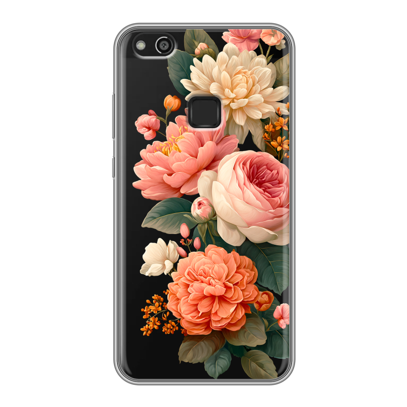 Силиконовый чехол на Huawei P10 Lite с принтом цветы Силиконовый чехол на Huawei P10 Lite с принтом цветы