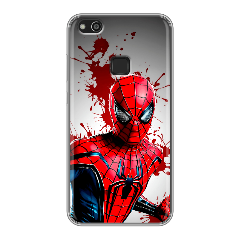 Силиконовый чехол на Huawei P10 Lite с принтом Spiderman Человек паук Силиконовый чехол на Huawei P10 Lite с принтом Spiderman Человек паук