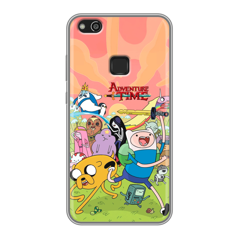 Силиконовый противоударный чехол на Huawei P10 Lite с принтом Adventure time Время приключений Силиконовый противоударный чехол на Huawei P10 Lite с принтом Adventure time Время приключений