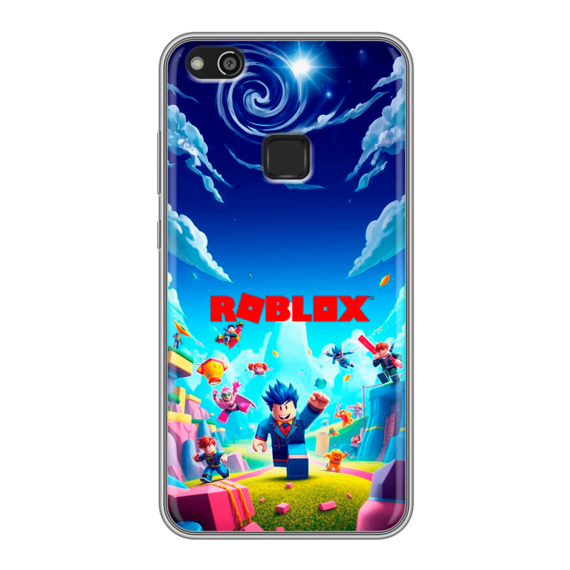 Силиконовый противоударный чехол на Huawei P10 Lite с принтом Roblox Роблокс Силиконовый противоударный чехол на Huawei P10 Lite с принтом Roblox Роблокс