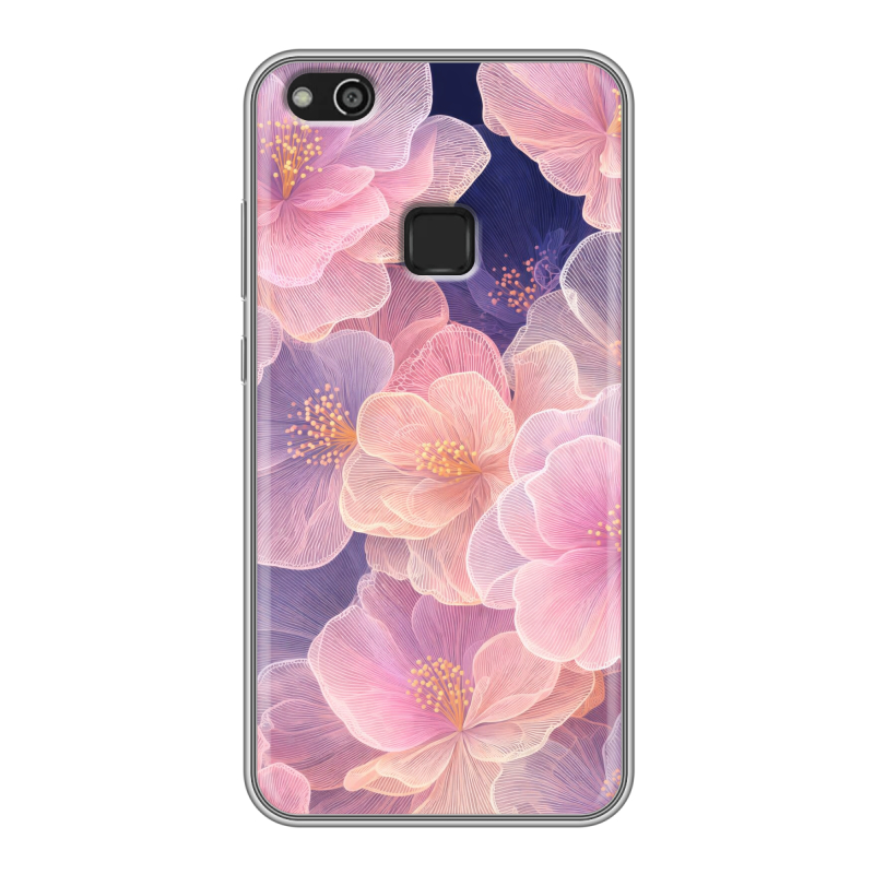 Силиконовый противоударный чехол на Huawei P10 Lite с принтом женский Силиконовый противоударный чехол на Huawei P10 Lite с принтом женский