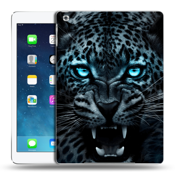 Силиконовый чехол на планшета Ipad (2017) с принтом Темный леопард