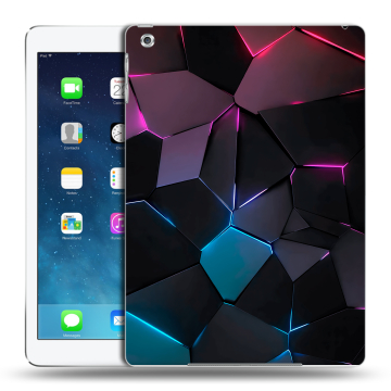 Силиконовый чехол на планшета Ipad (2017) с принтом Геометрия неона