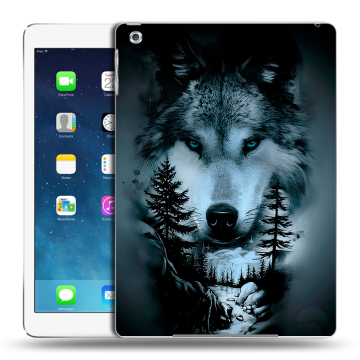 Силиконовый чехол на планшета Ipad (2017) с принтом Лесной волк